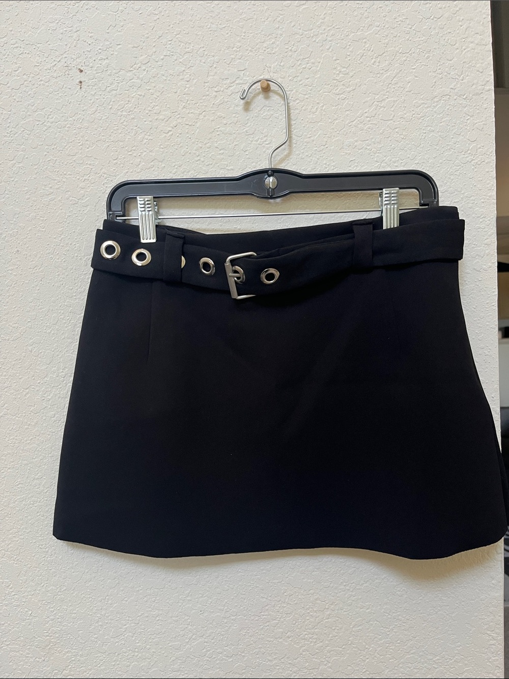 Princess Polly Black Belted  Mini Skirt